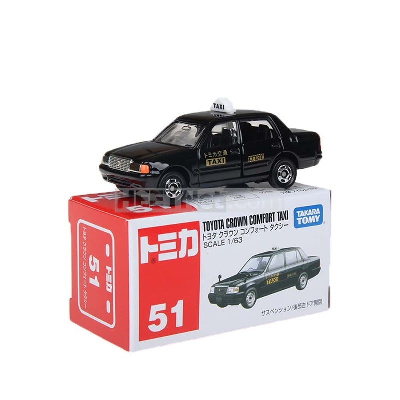 TAKARA TOMY تاكارا تومي توميكا 51 تويوتا كراون كومفورت تاكسي سيارة مصبوبة (1:63، أسود) - Image 2